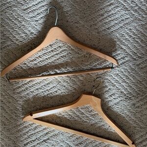 Vintage solid wood Wooden Clothes Hangers set of 2